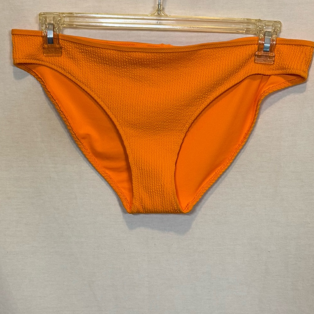 AA-82 Aerie NWT Orange Ribbed Summer Swim Bikini Bottoms Size XL